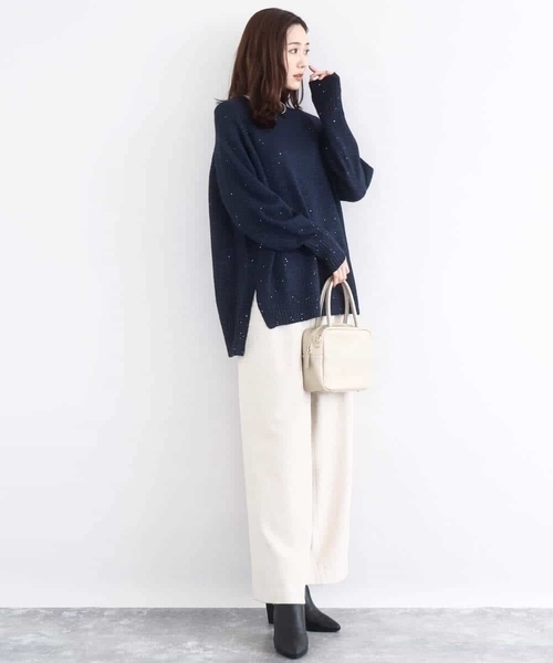 MK MICHEL KLEIN(エムケーミッシェルクラン)の「カラーツイードワイドパンツ/洗える(その他パンツ・レディース・ベージュ/イエロー・38)」の18枚目の写真