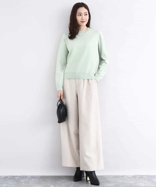 MK MICHEL KLEIN(エムケーミッシェルクラン)の「カラーツイードワイドパンツ/洗える(その他パンツ・レディース・ベージュ/イエロー・38)」の19枚目の写真