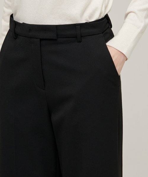 MUSINSA STANDARD WOMAN（ムシンサスタンダードウーマン）の「ウィメンズヘビーウェイト裏起毛ワイドヒドゥンバンディングスラックス[ブラック]（スラックス・レディース・その他・34/32/30/29/31/24/25/26/27/28）」の4枚目の写真