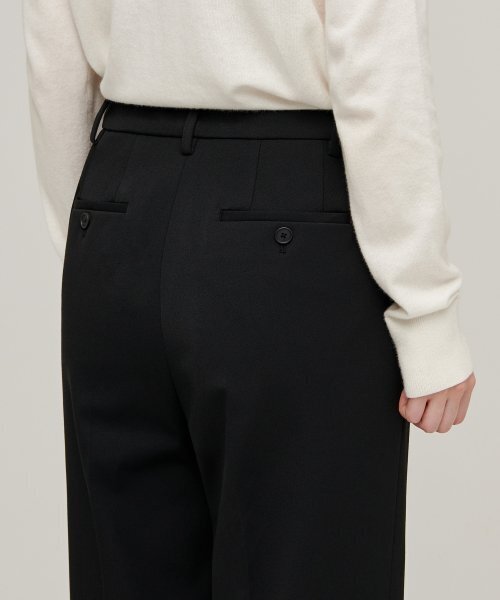 MUSINSA STANDARD WOMAN（ムシンサスタンダードウーマン）の「ウィメンズヘビーウェイト裏起毛ワイドヒドゥンバンディングスラックス[ブラック]（スラックス・レディース・その他・34/32/30/29/31/24/25/26/27/28）」の7枚目の写真