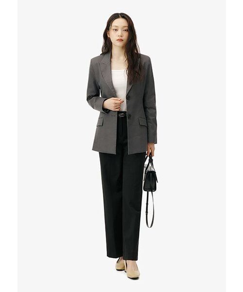 MUSINSA STANDARD WOMAN（ムシンサスタンダードウーマン）の「ウィメンズヘビーウェイト裏起毛ワイドヒドゥンバンディングスラックス[ブラック]（スラックス・レディース・その他・34/32/30/29/31/24/25/26/27/28）」の11枚目の写真
