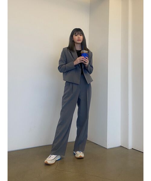 MUSINSA STANDARD WOMAN（ムシンサスタンダードウーマン）の「ウィメンズヘビーウェイト裏起毛ワイドヒドゥンバンディングスラックス[ブラック]（スラックス・レディース・その他・34/32/30/29/31/24/25/26/27/28）」の14枚目の写真