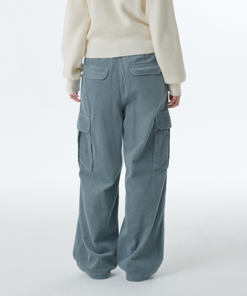 MUSINSA STANDARD WOMAN（ムシンサスタンダードウーマン）の「ウィメンズ コーデュロイ ワイドカーゴパンツ [クラウディブルー]（その他パンツ・レディース・その他・30/24/25/26/27/28/29）」の2枚目の写真