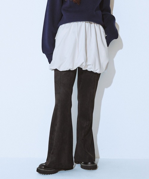 JEANASIS（ジーナシス）の「ポケットバルーンミニスカート/621484（スカート・レディース・ブラック/ホワイト・FREE）」の2枚目の写真