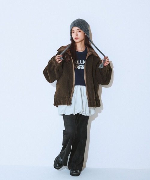 JEANASIS（ジーナシス）の「ポケットバルーンミニスカート/621484（スカート・レディース・ブラック/ホワイト・FREE）」の13枚目の写真