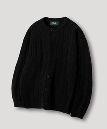 NODU（ノードユー）の「Cable Signature Soft Cardigan [Black]（カーディガン/ボレロ・メンズ）」