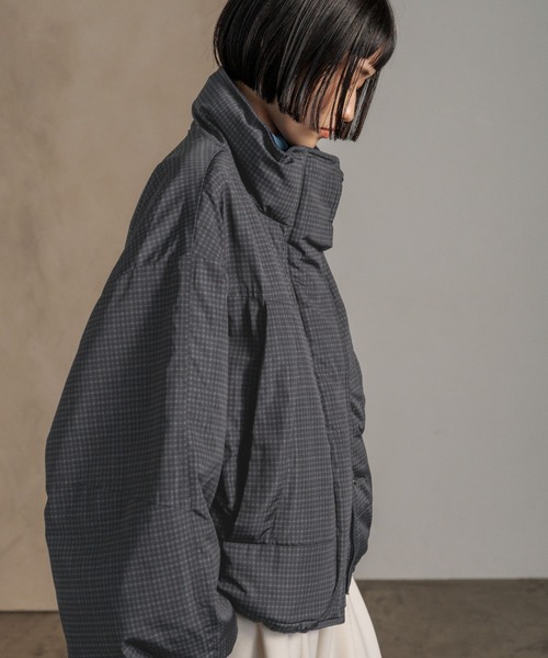 LOWRYS FARM（ローリーズファーム）の「チェックモンスターショートコート　598063（ブルゾン・レディース・グレー/ブラウン・FREE）」の17枚目の写真