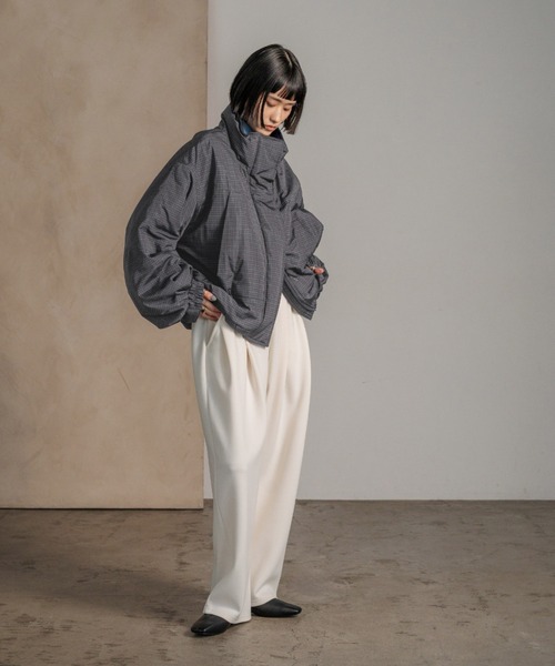 LOWRYS FARM（ローリーズファーム）の「チェックモンスターショートコート　598063（ブルゾン・レディース・グレー/ブラウン・FREE）」の16枚目の写真