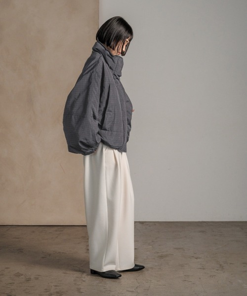 LOWRYS FARM（ローリーズファーム）の「チェックモンスターショートコート　598063（ブルゾン・レディース・グレー/ブラウン・FREE）」の15枚目の写真