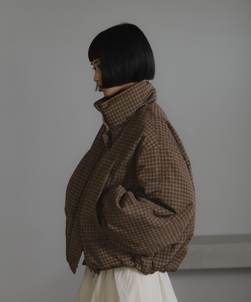 LOWRYS FARM（ローリーズファーム）の「チェックモンスターショートコート　598063（ブルゾン・レディース・グレー/ブラウン・FREE）」の22枚目の写真
