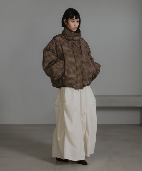 LOWRYS FARM（ローリーズファーム）の「チェックモンスターショートコート　598063（ブルゾン・レディース・グレー/ブラウン・FREE）」の20枚目の写真