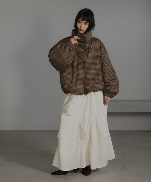 LOWRYS FARM（ローリーズファーム）の「チェックモンスターショートコート　598063（ブルゾン・レディース・グレー/ブラウン・FREE）」の18枚目の写真