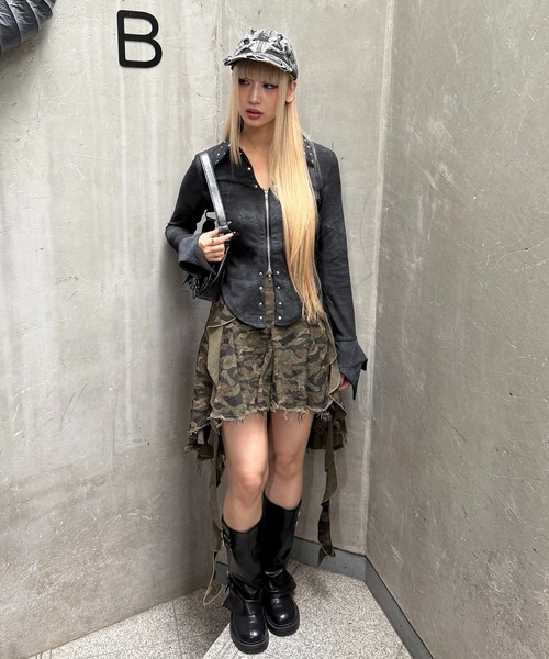 Figments(フィグメンツ)の「カモフライレヘムミドルスカート(スカート・レディース・その他1・SMALL/MEDIUM)」の3枚目の写真