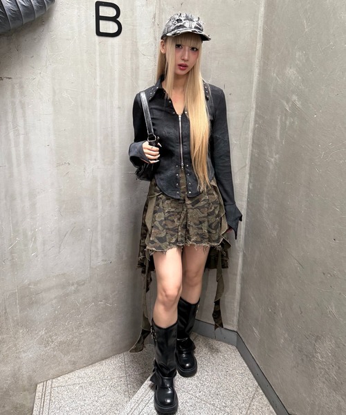 Figments(フィグメンツ)の「カモフライレヘムミドルスカート(スカート・レディース・その他1・SMALL/MEDIUM)」の2枚目の写真