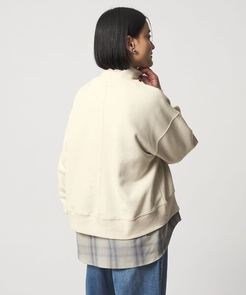 A DAY IN THE LIFE UNITED ARROWS（アデイインザライフユナイテッドアローズ）の「ダンボール 裏起毛 ハイネックスウェット ＜A DAY IN THE LIFE＞（スウェット・レディース・オフホワイト/ベージュ/ロイヤルブルー/ダークグレー・FREE）」の5枚目の写真