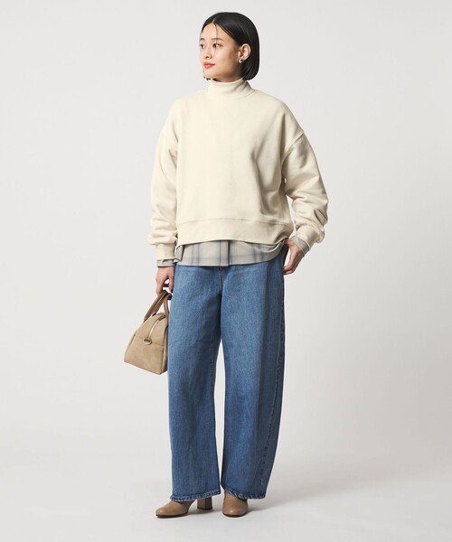 A DAY IN THE LIFE UNITED ARROWS（アデイインザライフユナイテッドアローズ）の「ダンボール 裏起毛 ハイネックスウェット ＜A DAY IN THE LIFE＞（スウェット・レディース・オフホワイト/ベージュ/ロイヤルブルー/ダークグレー・FREE）」の7枚目の写真