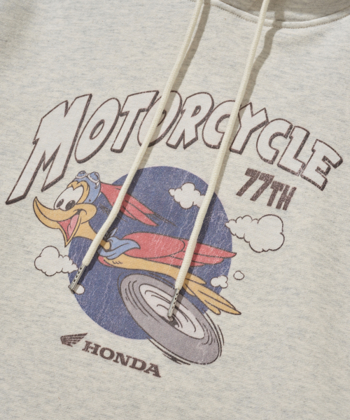 PHYPS MOTORCYCLE(フィップスモーターサイクル)の「Vintage Flying Duck Hoodie Oatmeal(パーカー・レディース・その他・SMALL/MEDIUM/LARGE/X-LARGE)」の7枚目の写真