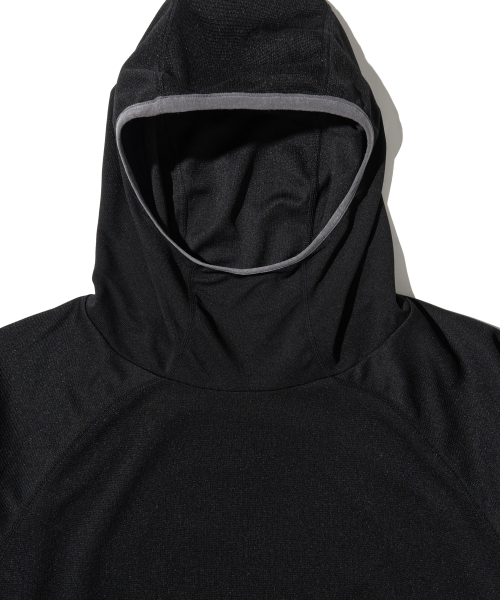 PHYPS MOTORCYCLE(フィップスモーターサイクル)の「H-Tech Dry Active Stretch Hoodie Long Sleeve Black(Tシャツ/カットソー・レディース・その他・SMALL/MEDIUM/LARGE/X-LARGE)」の4枚目の写真
