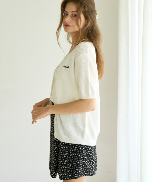 SLOWLOLLI(スローローリ)の「Embroidery summer knit cardigan_4 Colors(カーディガン/ボレロ・レディース・グレー/スカイブルー/ライトグリーン/Cream・FREE)」の6枚目の写真