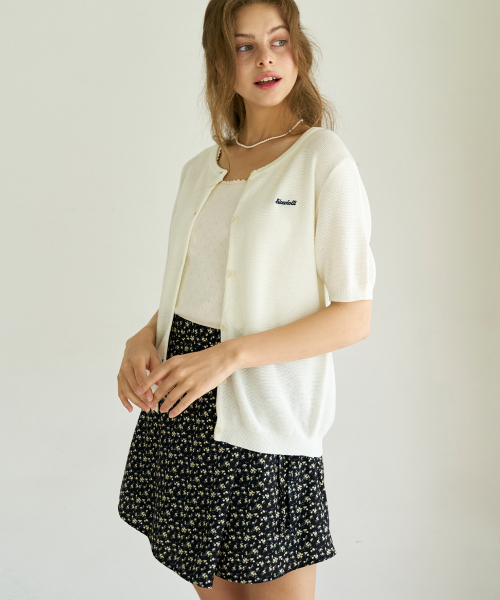 SLOWLOLLI(スローローリ)の「Embroidery summer knit cardigan_4 Colors(カーディガン/ボレロ・レディース・グレー/スカイブルー/ライトグリーン/Cream・FREE)」の8枚目の写真