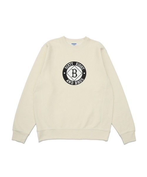 68&brothers(シックスティエイトアンドブラザーズ)の「68&BROTHERS シックスティーエイトアンドブラザーズ / R.W Crew Sweat "Broklyn"(スウェット・メンズ・アイボリー/ブラック/ヘザーグレー・MEDIUM/LARGE/X-LARGE)」の1枚目の写真