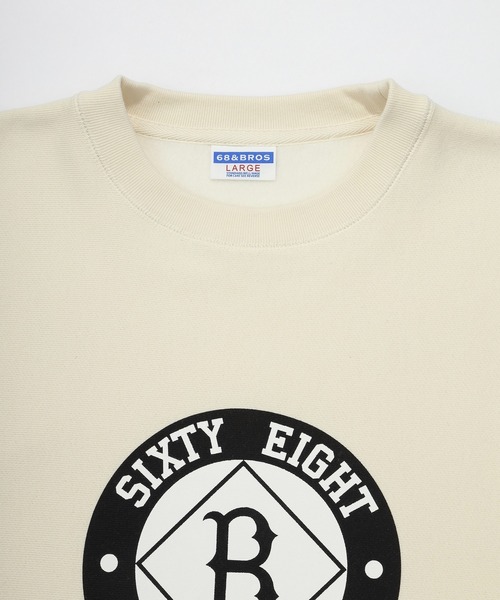 68&brothers(シックスティエイトアンドブラザーズ)の「68&BROTHERS シックスティーエイトアンドブラザーズ / R.W Crew Sweat "Broklyn"(スウェット・メンズ・アイボリー/ブラック/ヘザーグレー・MEDIUM/LARGE/X-LARGE)」の4枚目の写真