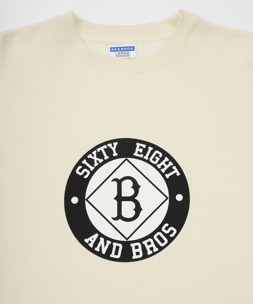 68&brothers(シックスティエイトアンドブラザーズ)の「68&BROTHERS シックスティーエイトアンドブラザーズ / R.W Crew Sweat "Broklyn"(スウェット・メンズ・アイボリー/ブラック/ヘザーグレー・MEDIUM/LARGE/X-LARGE)」の5枚目の写真