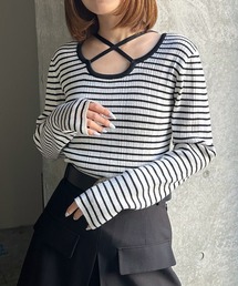 PAGEBOY | クロスデザインニットプルオーバー(ニット/セーター)