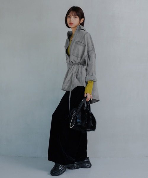 PAGEBOY(ページボーイ)の「クロスデザインニットプルオーバー【前後2WAY仕様】(ニット/セーター・レディース・ブラック/オフホワイト/ホワイト系その他/イエロー・FREE)」の22枚目の写真