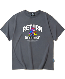 ディフェンスベア グラフィックTシャツ - グレー