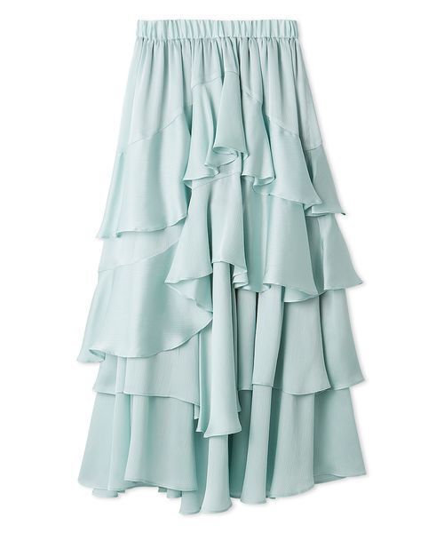 LILY BROWN(リリーブラウン)の「スリットティアードスカート(スカート・レディース・ライトブルー/オフホワイト/グレイッシュベージュ・F)」の13枚目の写真