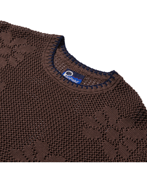 PENFIELD(ペンフィールド)の「フラワーパターンハーフスリーブニットプルオーバー ブラウン_FR2KT41F(ニット/セーター・レディース・ブラウン・SMALL/MEDIUM)」の4枚目の写真