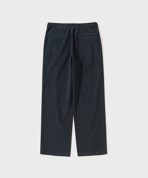 SHIRTER（シャーター）の「MOSS DRILL CHINO PANTS (NAVY)（その他パンツ・メンズ・その他・SMALL/MEDIUM/LARGE）」の2枚目の写真