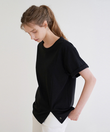 ILROZE（イルロジェ）の「Prequel Slit T-Shirt (Black)（Tシャツ/カットソー）」