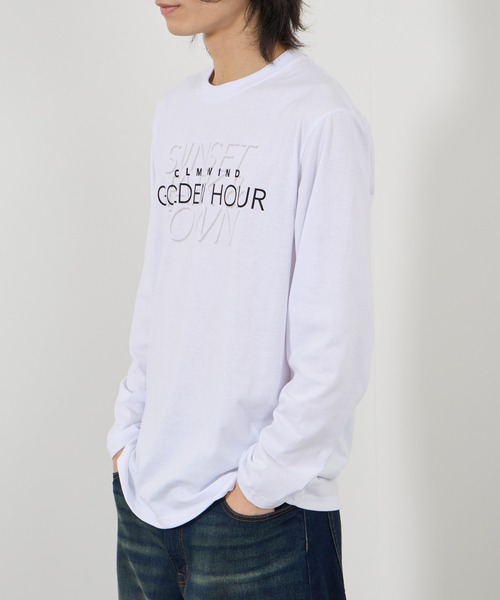 Mac-House(マックハウス)の「【T-GRAPHICS / ティーグラフィックス】ストリートロゴ長袖Tシャツ(Tシャツ/カットソー・メンズ・ブルー/グレー系1/ホワイト/ブラック/グレー系2・S/L/XL/M)」の10枚目の写真