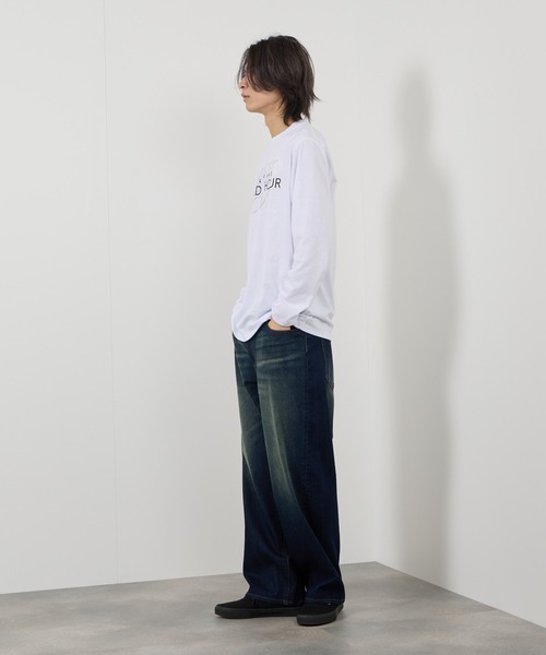 Mac-House(マックハウス)の「【T-GRAPHICS / ティーグラフィックス】ストリートロゴ長袖Tシャツ(Tシャツ/カットソー・メンズ・ブルー/グレー系1/ホワイト/ブラック/グレー系2・S/L/XL/M)」の12枚目の写真