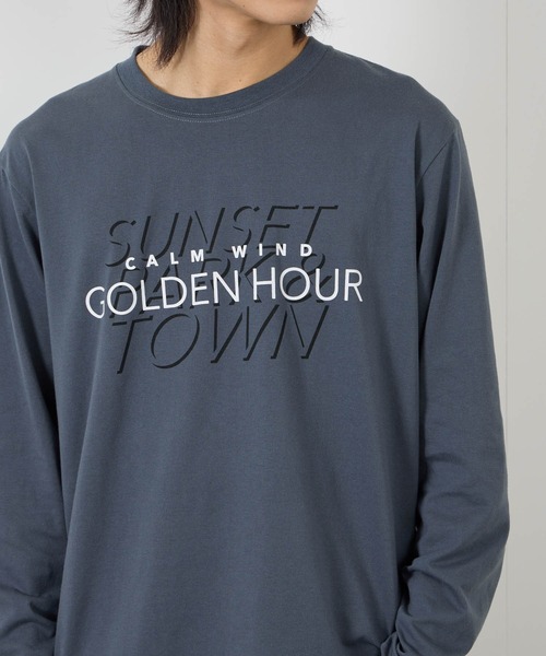 Mac-House(マックハウス)の「【T-GRAPHICS / ティーグラフィックス】ストリートロゴ長袖Tシャツ(Tシャツ/カットソー・メンズ・ブルー/グレー系1/ホワイト/ブラック/グレー系2・S/L/XL/M)」の21枚目の写真