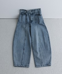 コットンギャバタックカーブパンツ - cotton gabardine tuck curved