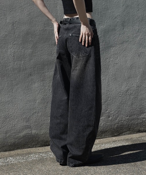 KUROKI DENIM】フェードウォッシュカーブデニムパンツ / FADE WASH