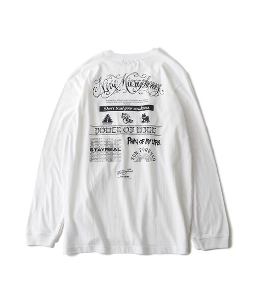 NineMicrophones(ナインマイクロフォンズ)の「Words L/S TEE(Tシャツ/カットソー・メンズ・ホワイト/バーガンディー/ブラック・LARGE/X-LARGE/XX-LARGE/MEDIUM)」の17枚目の写真