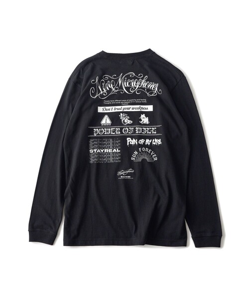 NineMicrophones(ナインマイクロフォンズ)の「Words L/S TEE(Tシャツ/カットソー・メンズ・ホワイト/バーガンディー/ブラック・LARGE/X-LARGE/XX-LARGE/MEDIUM)」の14枚目の写真