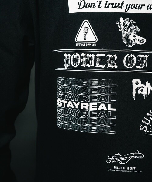 NineMicrophones(ナインマイクロフォンズ)の「Words L/S TEE(Tシャツ/カットソー・メンズ・ホワイト/バーガンディー/ブラック・LARGE/X-LARGE/XX-LARGE/MEDIUM)」の9枚目の写真