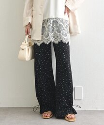 mystic（ミスティック）の「《新色ドット/レースライン》【4サイズ展開◎】裾ドロストスウェットパンツ（スウェットパンツ）」