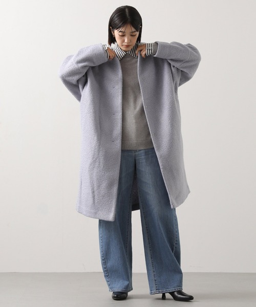 Gready Brilliant(グレディブリリアン)の「カーリードルマンミドルコート(その他アウター・レディース・アイボリー/ブルー/ピンク・38)」の15枚目の写真