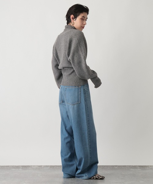 studio CLIP（スタディオクリップ）の「《ウタオ》裾リブラグランカーディガン（カーディガン/ボレロ・レディース・ベージュ/チャコール・FREE）」の4枚目の写真