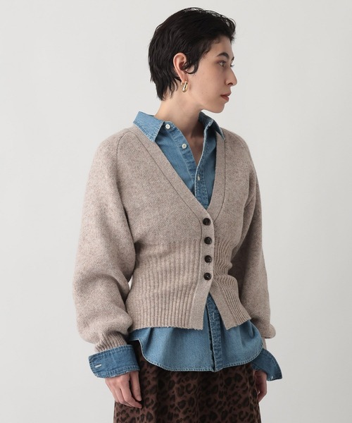 studio CLIP（スタディオクリップ）の「《ウタオ》裾リブラグランカーディガン（カーディガン/ボレロ・レディース・ベージュ/チャコール・FREE）」の11枚目の写真