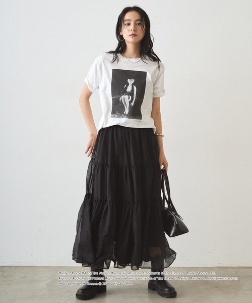 LOUNGEDRESS（ラウンジドレス）の「【GOOD ROCK SPEED】マリリンモンローT（Tシャツ/カットソー・レディース・オフホワイト・FREE）」の2枚目の写真