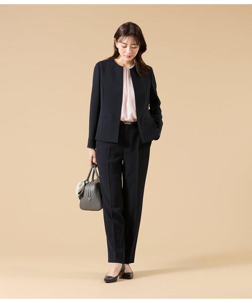 NEWYORKER(ニューヨーカー)の「TR天竺&ストレッチデシン ドッキングブラウス(Tシャツ/カットソー・レディース・ライトグレー/ピンク/ライトグリーン・M/L)」の16枚目の写真