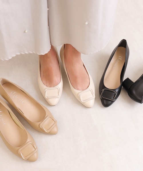 artemis by DIANA(アルテミスバイダイアナ)の「バックル付きソフトラウンドトゥパンプス(パンプス・レディース・アイボリー/ブラック/ベージュ・22.0cm/22.5cm/23.0cm/23.5cm/24.0cm/24.5cm/25.0cm)」の12枚目の写真