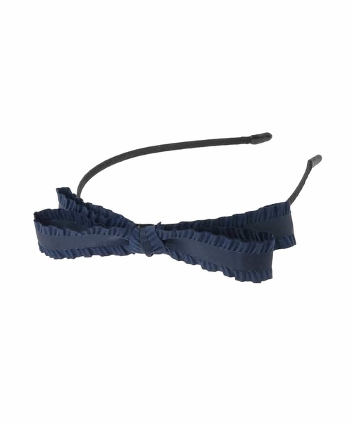 a.v.v（アーヴェヴェ）の「[KIDS][セレモニー]グログランフリルリボンカチューシャ（カチューシャ・キッズ・ネイビー/アイボリー・120）」の16枚目の写真